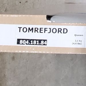 IKEA  Tomrefjord Queen Bed Frame Cover Dimmelsvik Beige 804.181.84